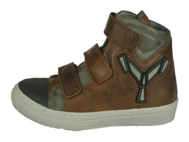 Track style-jongensschoenen-Klitterband bruin2